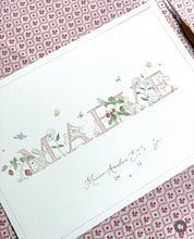 Load image into Gallery viewer, Hand-Painted Children’s Name Illustration