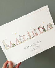 Load image into Gallery viewer, Hand-Painted Children’s Name Illustration