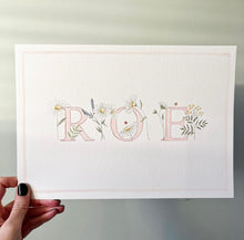 Load image into Gallery viewer, Hand-Painted Children’s Name Illustration