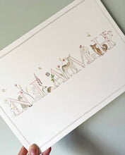 Load image into Gallery viewer, Hand-Painted Children’s Name Illustration