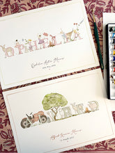 Load image into Gallery viewer, Hand-Painted Children’s Name Illustration