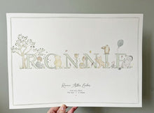 Load image into Gallery viewer, Hand-Painted Children’s Name Illustration