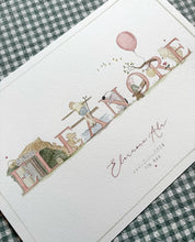 Load image into Gallery viewer, Hand-Painted Children’s Name Illustration