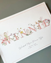 Load image into Gallery viewer, Hand-Painted Children’s Name Illustration