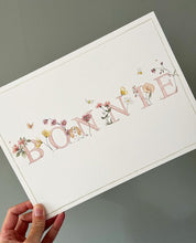 Load image into Gallery viewer, Hand-Painted Children’s Name Illustration