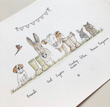 Load image into Gallery viewer, Welly/ Boot Family Portrait (inc Pets)
