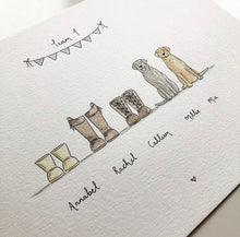 Load image into Gallery viewer, Welly/ Boot Family Portrait (inc Pets)