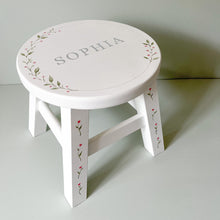 Load image into Gallery viewer, 'Bloom' Hand Painted Stool