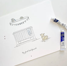 Load image into Gallery viewer, Nursery Cot Illustration (inc Pets)