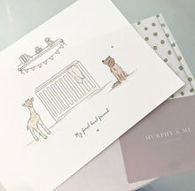 Load image into Gallery viewer, Nursery Cot Illustration (inc Pets)