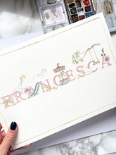 Load image into Gallery viewer, Hand-Painted Children’s Name Illustration
