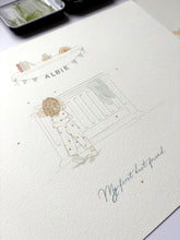 Load image into Gallery viewer, Nursery Cot Illustration (inc Pets)
