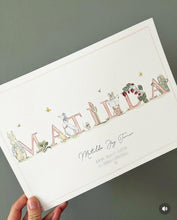 Load image into Gallery viewer, Hand-Painted Children’s Name Illustration
