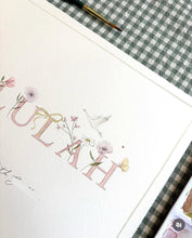 Load image into Gallery viewer, Hand-Painted Children’s Name Illustration
